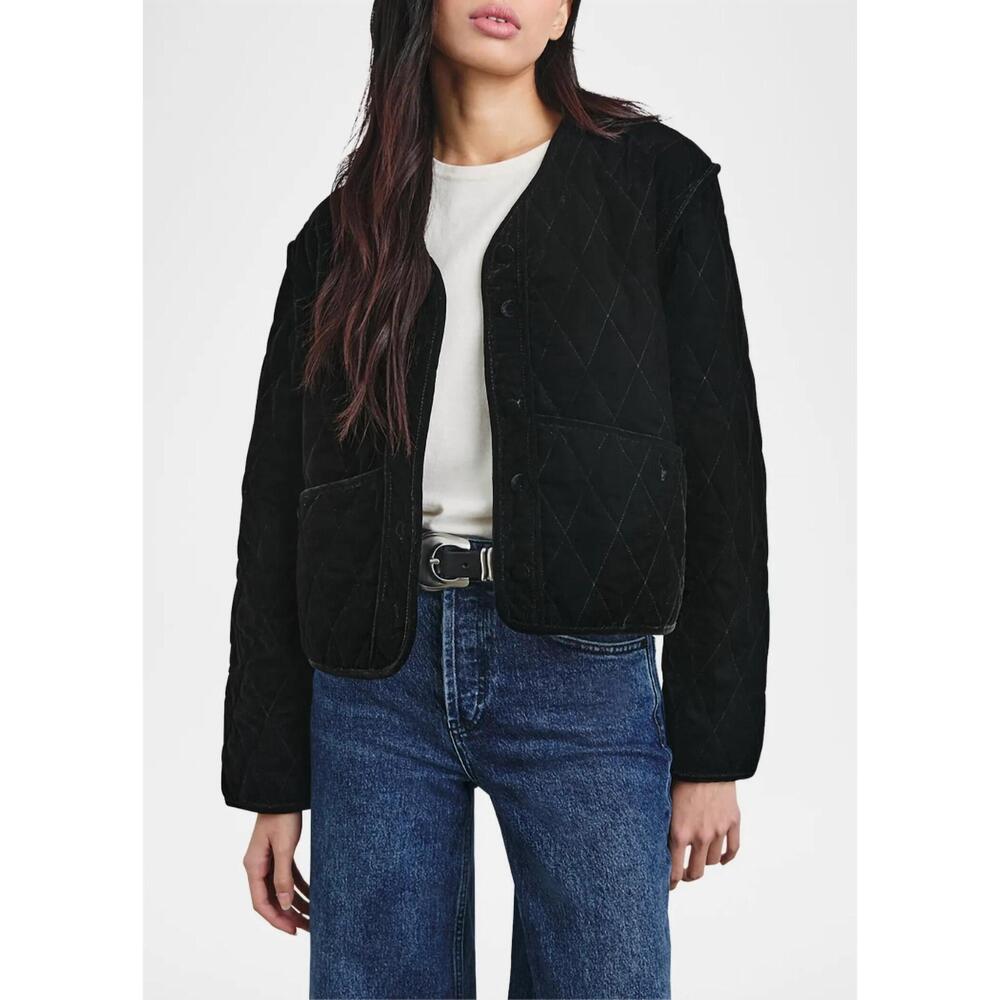 NEW RAILS kiko jacket in black velvet